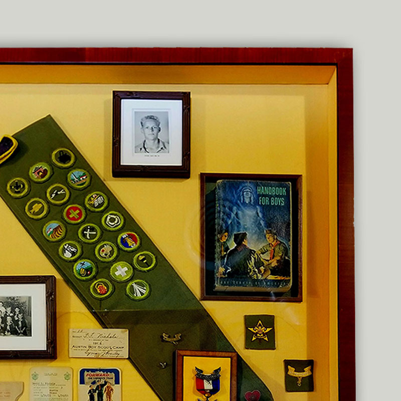 Thumbnail | Custom Shadow Box Containing Memorabilia from An Eagle Scout